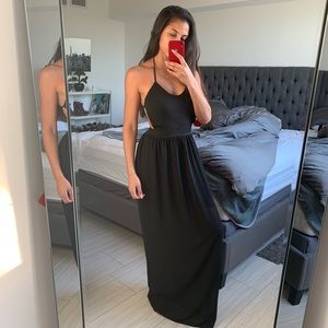 Elegant Black Maxi Dress Size Small/Medium